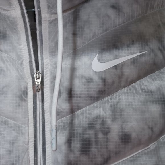 Nike Women's Marble EcoDown Long Parka Coat Winter Puffer Jacket Large - Picture 3 of 11